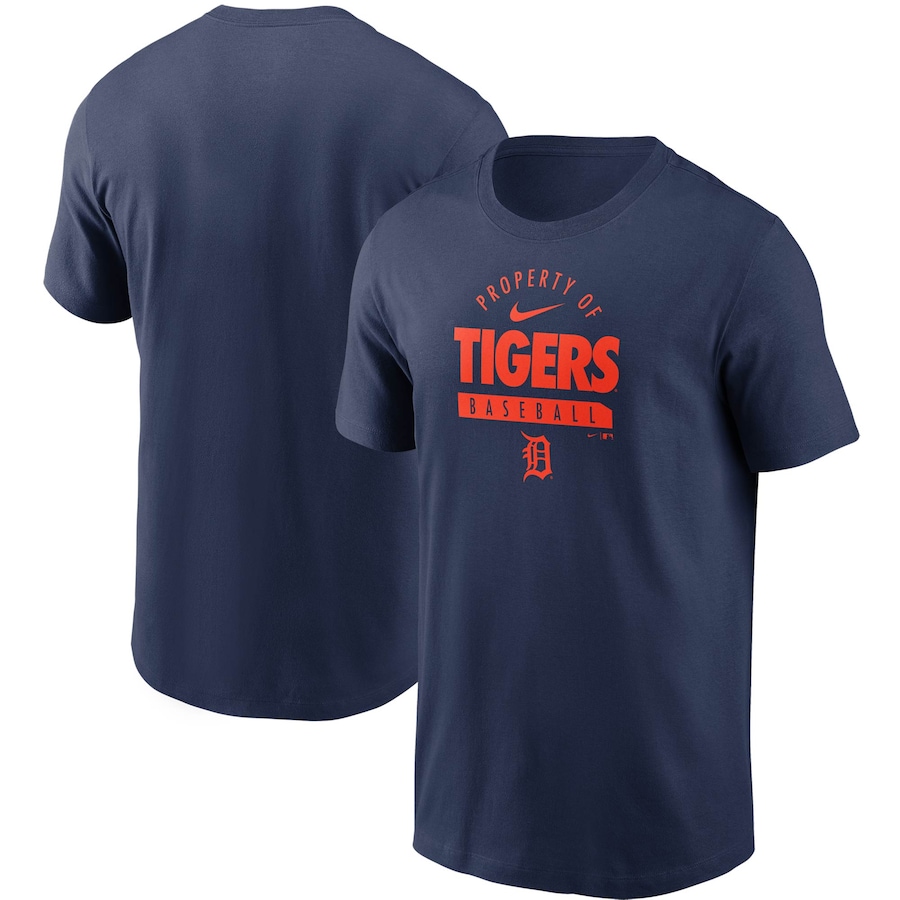 Men's Detroit Tigers Nike Navy Primetime Property Of Practice T-Shirt Men's Detroit Tigers Nike Navy Primetime Property Of Practice T-Shirt