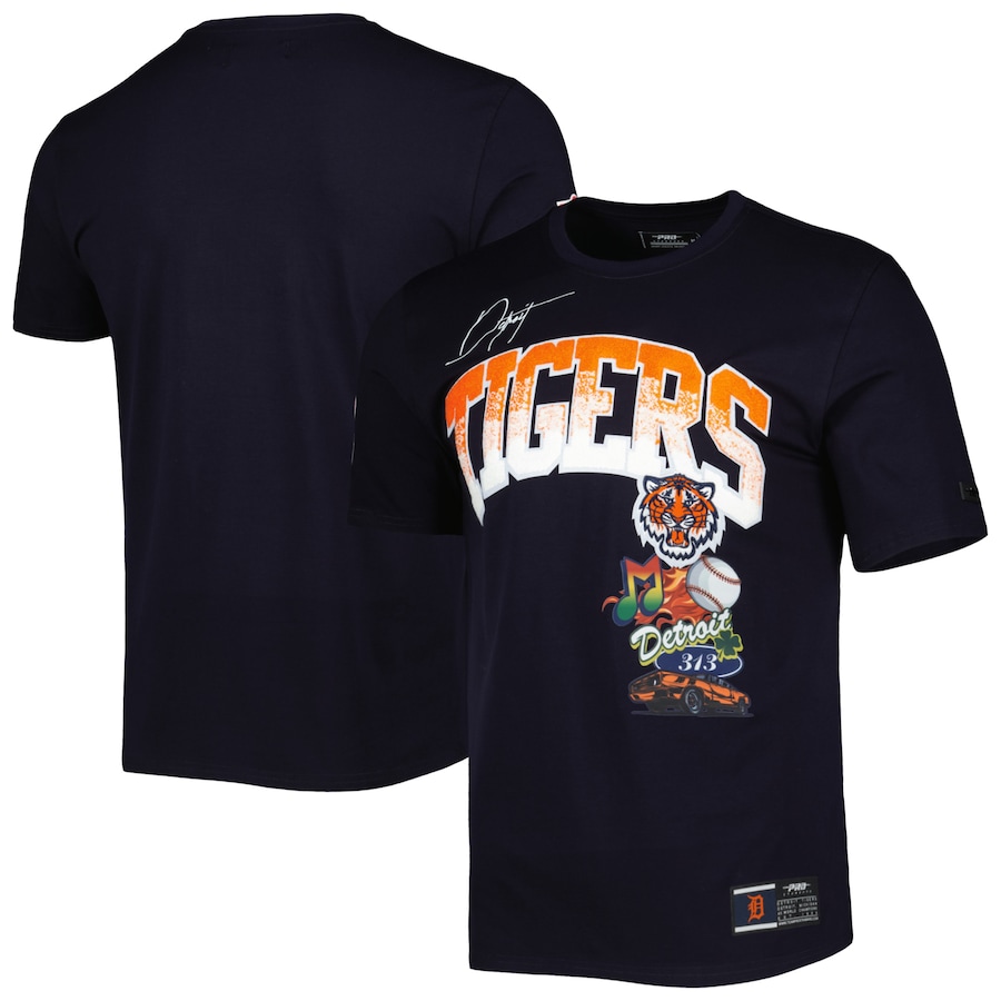 Men's Detroit Tigers Pro Standard Navy Hometown T-Shirt Men's Detroit Tigers Pro Standard Navy Hometown T-Shirt