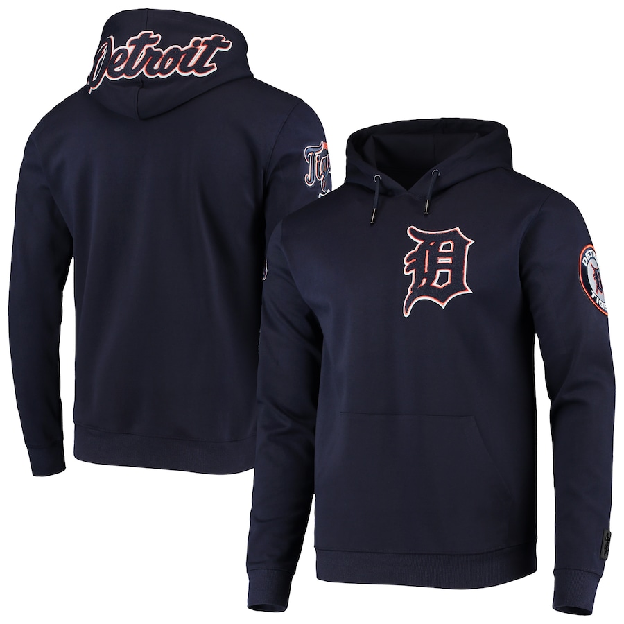 Men's Detroit Tigers Pro Standard Navy Team Logo Pullover Hoodie Men's Detroit Tigers Pro Standard Navy Team Logo Pullover Hoodie