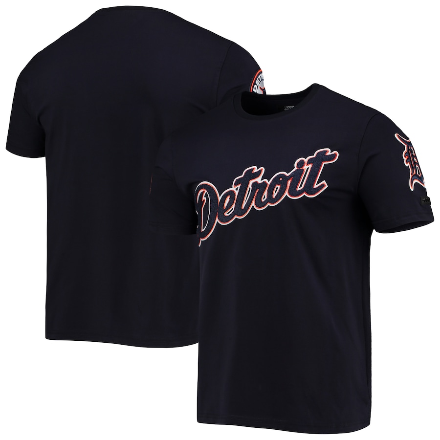 Men's Detroit Tigers Pro Standard Navy Team Logo T-Shirt Men's Detroit Tigers Pro Standard Navy Team Logo T-Shirt