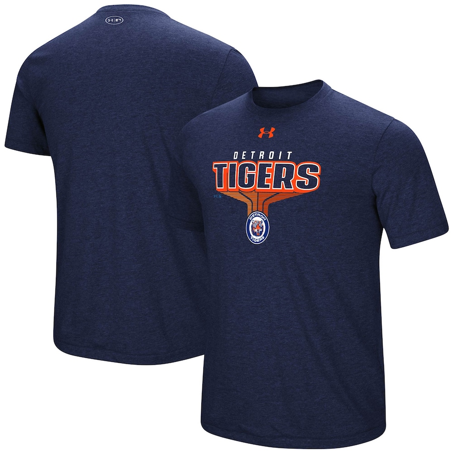 Men's Detroit Tigers Under Armour Heathered Navy Cooperstown Collection Breakout Play Tri-Blend T-Shirt Men's Detroit Tigers Under Armour Heathered Navy Cooperstown Collection Breakout Play Tri-Blend T-Shirt