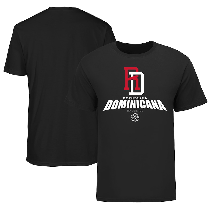 Men's Dominican Republic Baseball LEGENDS Black 2023 World Baseball Classic Federation T-Shirt Men's Dominican Republic Baseball LEGENDS Black 2023 World Baseball Classic Federation T-Shirt
