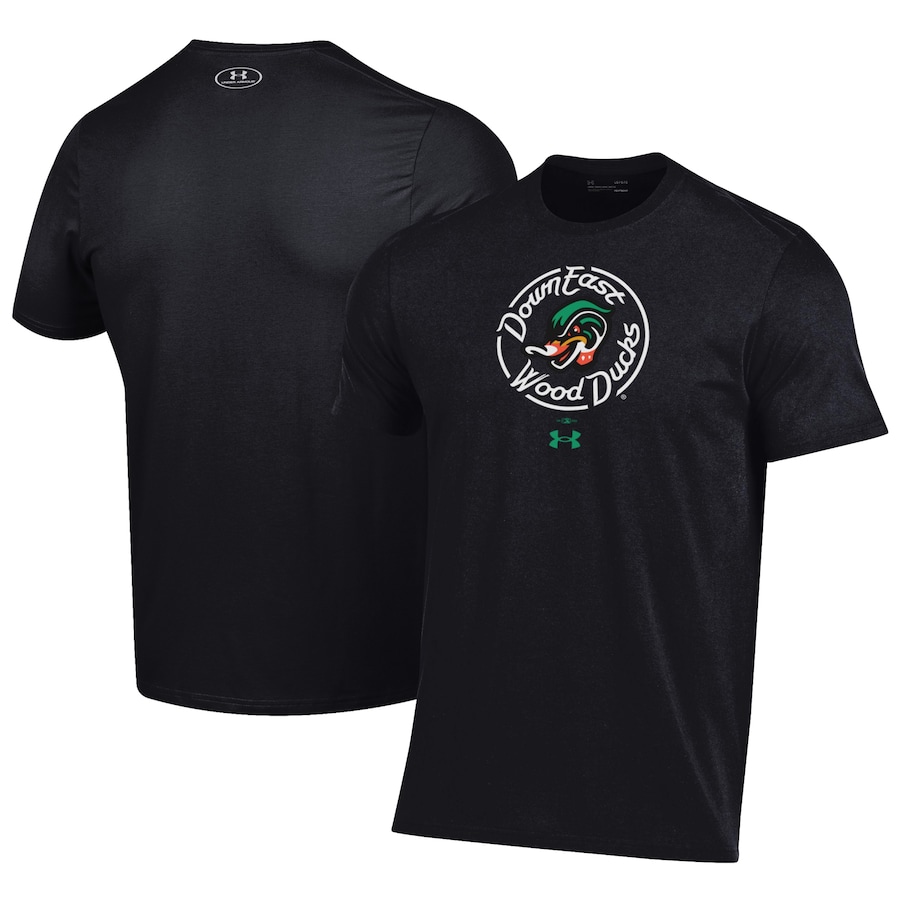 Men's Down East Wood Ducks Under Armour Black Performance T-Shirt Men's Down East Wood Ducks Under Armour Black Performance T-Shirt