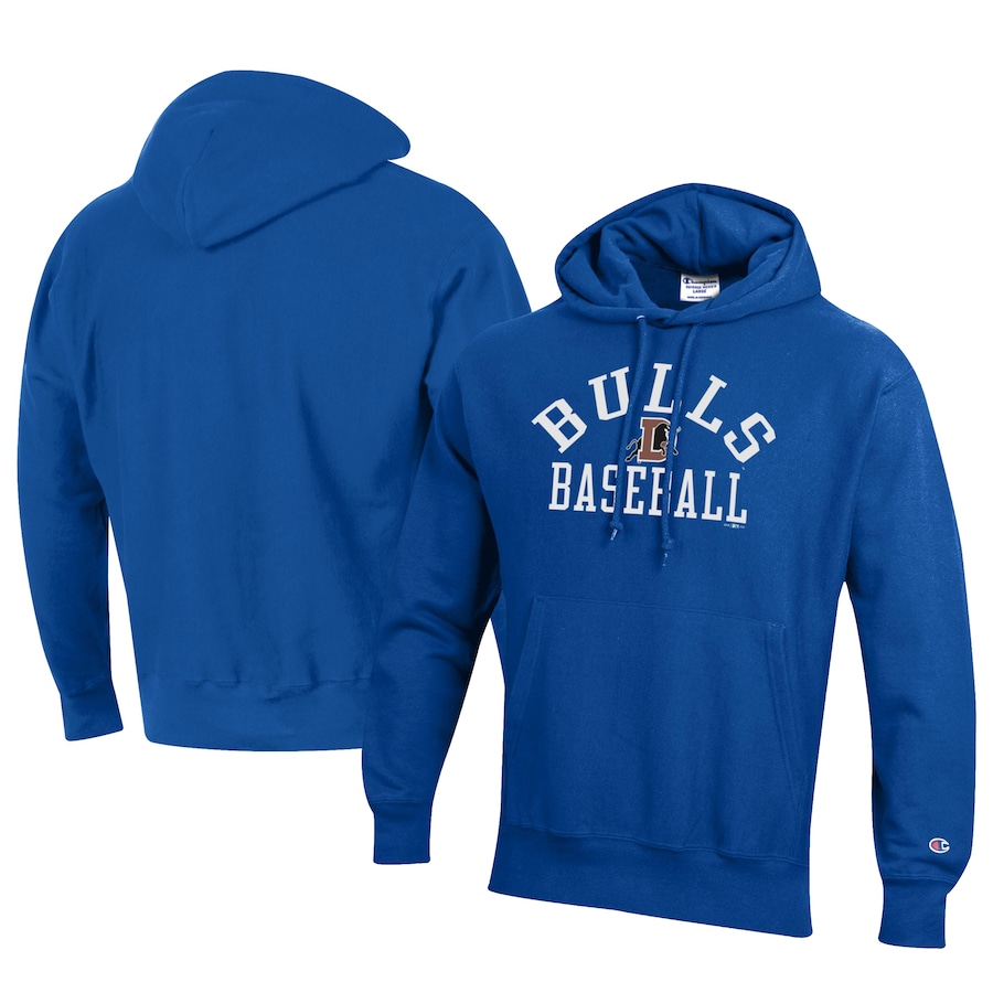 Men's Durham Bulls Champion Royal Baseball Reverse Weave Pullover Hoodie Men's Durham Bulls Champion Royal Baseball Reverse Weave Pullover Hoodie