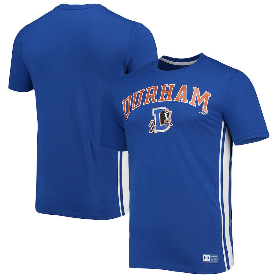 Men's Durham Bulls Under Armour Royal Game Day T-Shirt Men's Durham Bulls Under Armour Royal Game Day T-Shirt