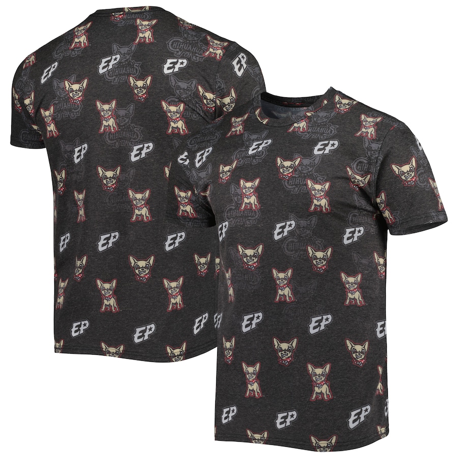 Men's El Paso Chihuahuas Black Allover Print Crafted T-Shirt Men's El Paso Chihuahuas Black Allover Print Crafted T-Shirt