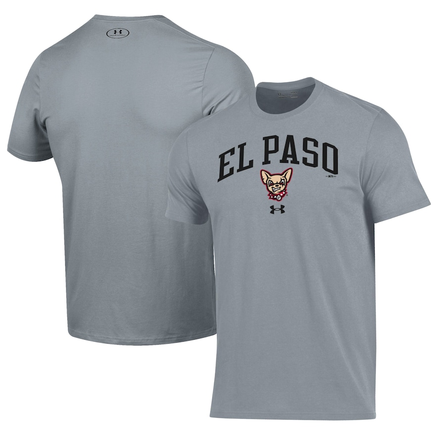 Men's El Paso Chihuahuas Under Armour Gray Performance T-Shirt Men's El Paso Chihuahuas Under Armour Gray Performance T-Shirt