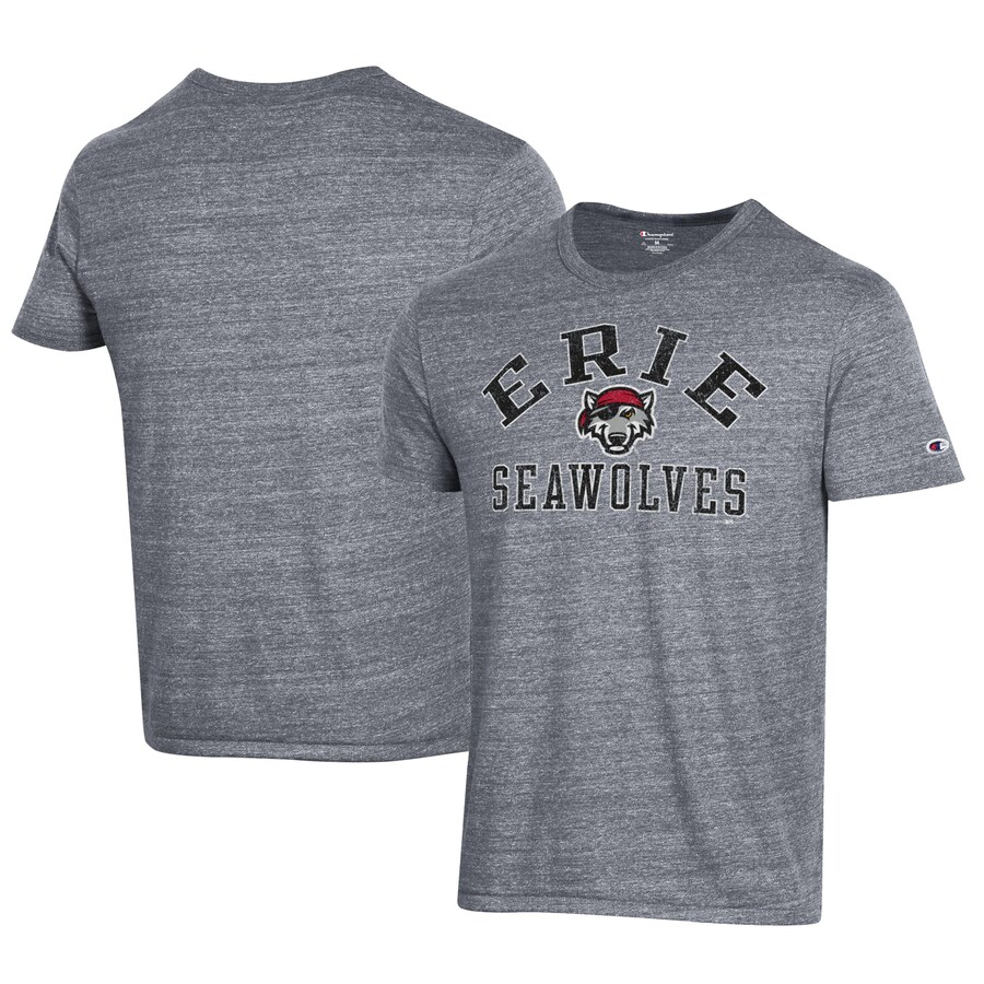 Men's Erie SeaWolves Champion Gray Ultimate Tri-Blend T-Shirt