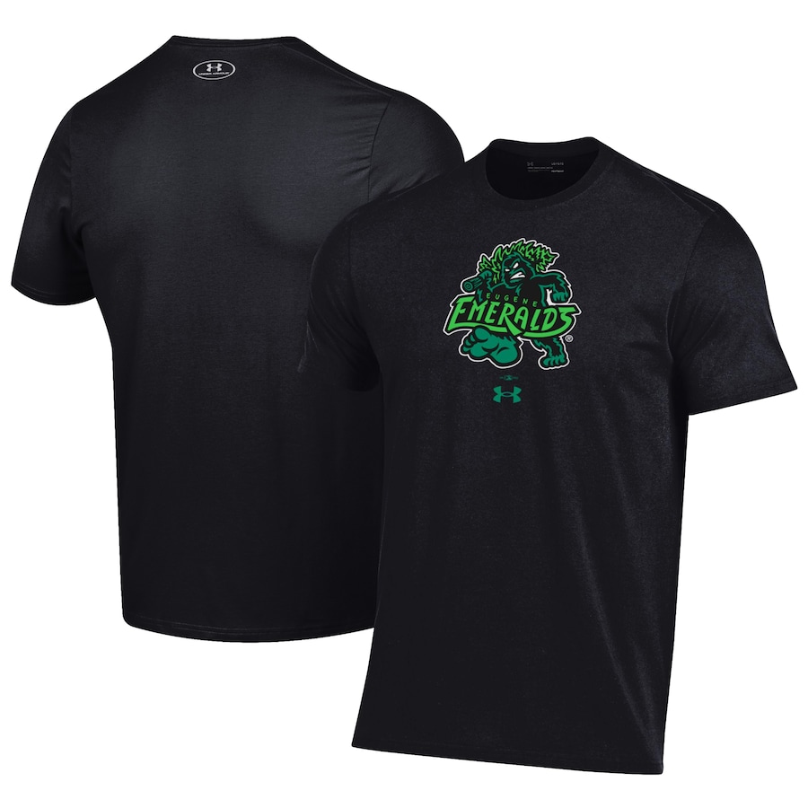Men's Eugene Emeralds Under Armour Black Performance T-Shirt Men's Eugene Emeralds Under Armour Black Performance T-Shirt