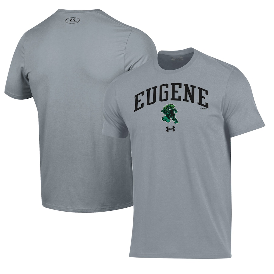 Men's Eugene Emeralds Under Armour Gray Performance T-Shirt Men's Eugene Emeralds Under Armour Gray Performance T-Shirt