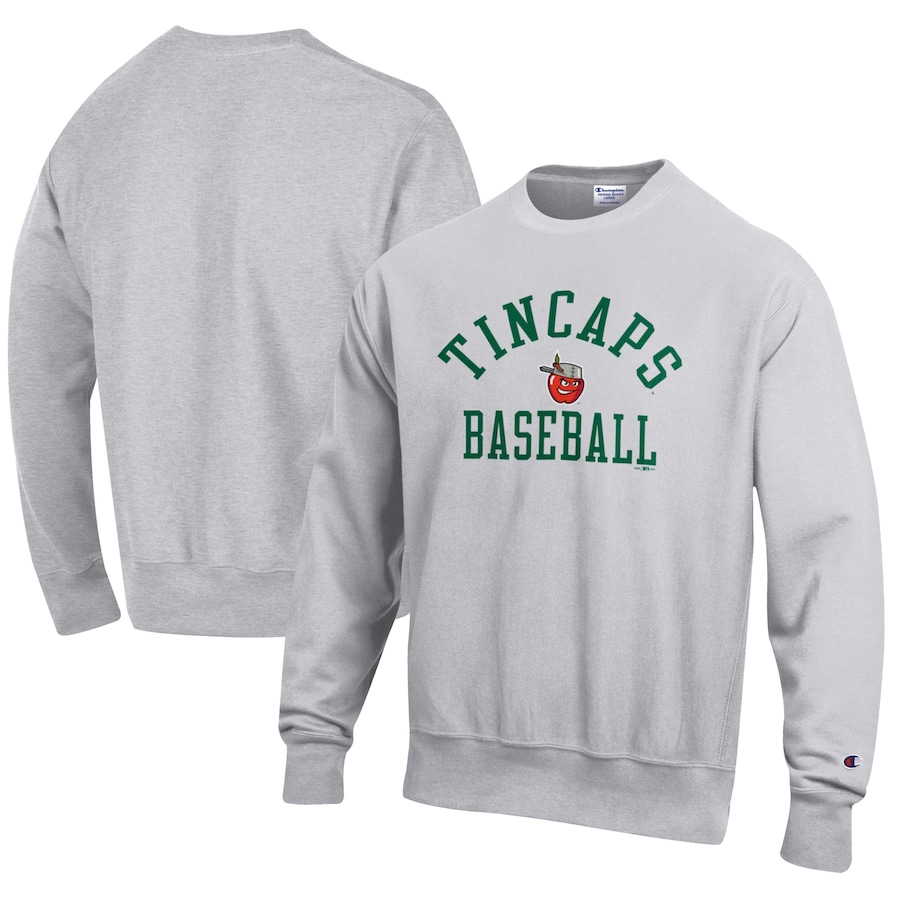 Men's Fort Wayne TinCaps Champion Gray Baseball Reverse Weave Pullover Sweatshirt Men's Fort Wayne TinCaps Champion Gray Baseball Reverse Weave Pullover Sweatshirt
