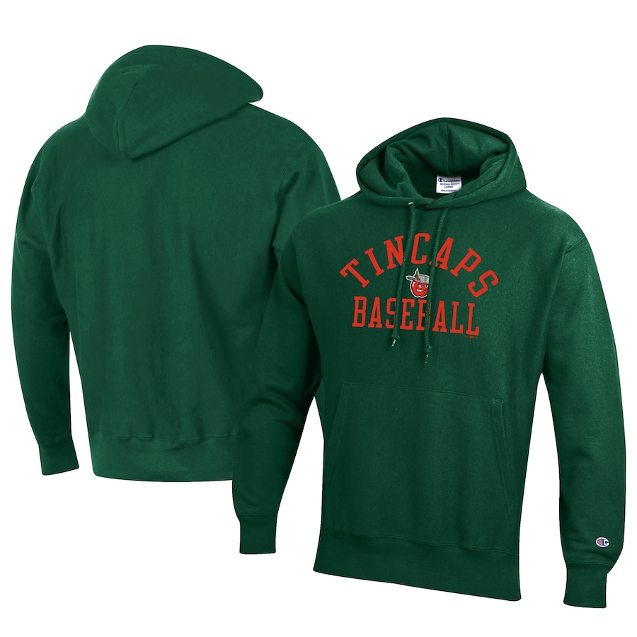 Men's Fort Wayne TinCaps Champion Green Baseball Reverse Weave Pullover Hoodie Men's Fort Wayne TinCaps Champion Green Baseball Reverse Weave Pullover Hoodie