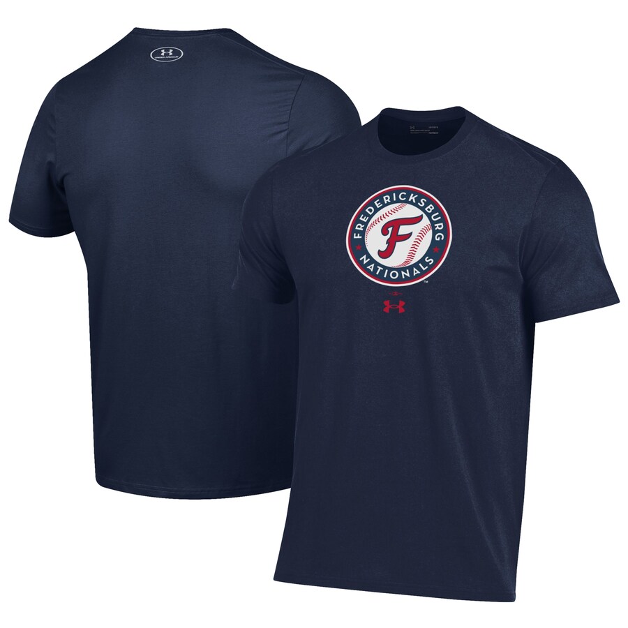 Men's Fredericksburg Nationals Under Armour Navy Performance T-Shirt Men's Fredericksburg Nationals Under Armour Navy Performance T-Shirt