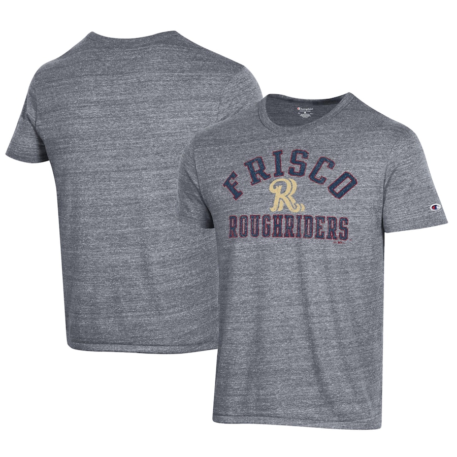 Men's Frisco RoughRiders Champion Gray Ultimate Tri-Blend T-Shirt Men's Frisco RoughRiders Champion Gray Ultimate Tri-Blend T-Shirt