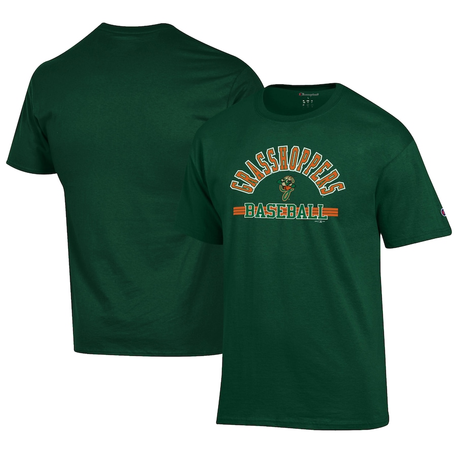 Men's Greensboro Grasshoppers Champion Green Jersey T-Shirt