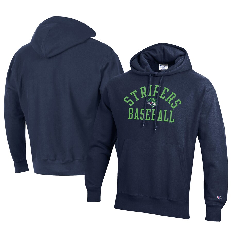 Men's Gwinnett Stripers Champion Navy Baseball Reverse Weave Pullover Hoodie Men's Gwinnett Stripers Champion Navy Baseball Reverse Weave Pullover Hoodie