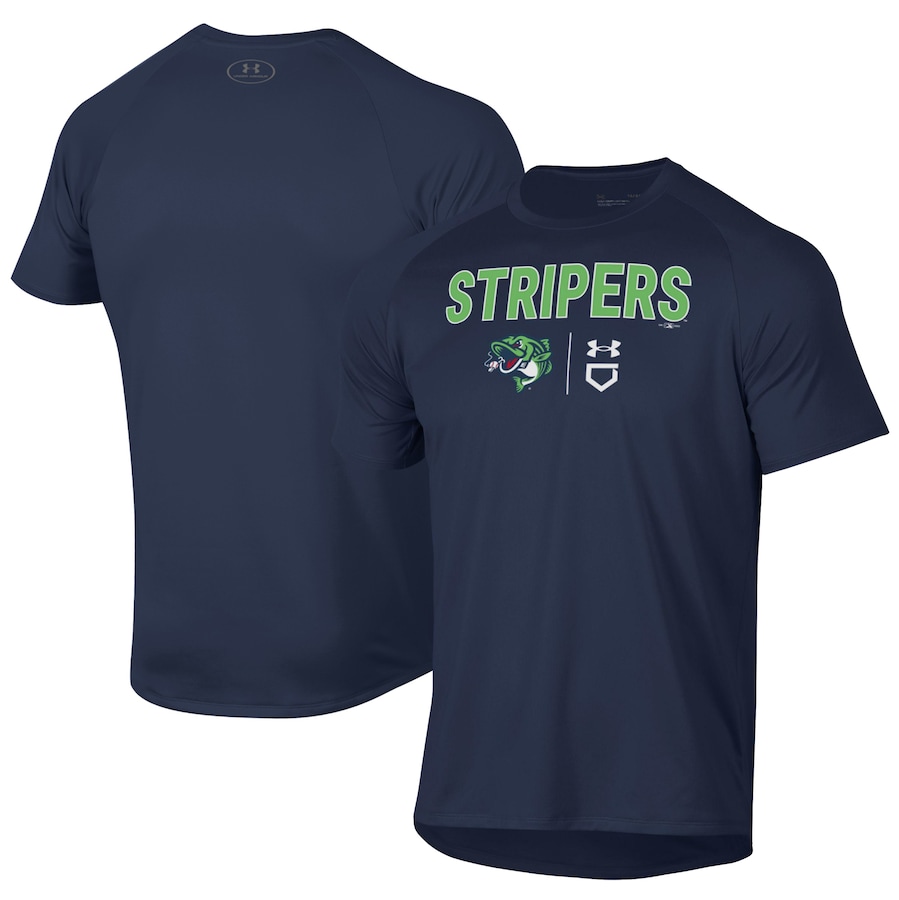 Men's Gwinnett Stripers Under Armour Navy Tech T-Shirt Men's Gwinnett Stripers Under Armour Navy Tech T-Shirt
