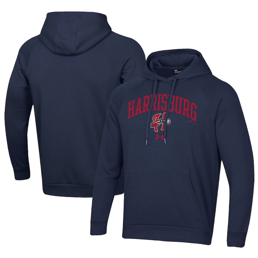 Men's Harrisburg Senators Under Armour Navy All Day Fleece Pullover Hoodie Men's Harrisburg Senators Under Armour Navy All Day Fleece Pullover Hoodie