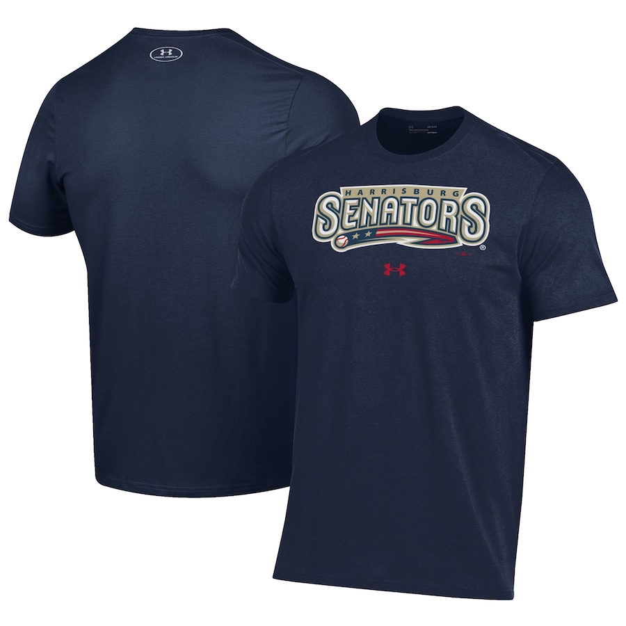 Men's Harrisburg Senators Under Armour Navy Performance T-Shirt Men's Harrisburg Senators Under Armour Navy Performance T-Shirt