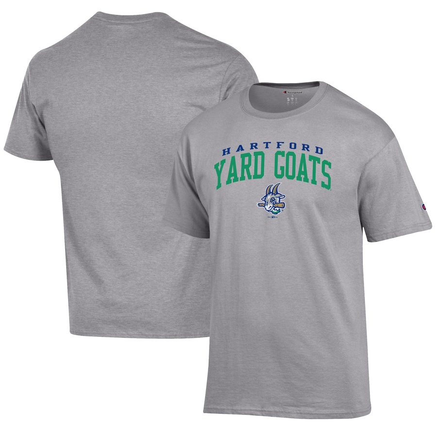 Men's Hartford Yard Goats Champion Gray Jersey T-Shirt Men's Hartford Yard Goats Champion Gray Jersey T-Shirt