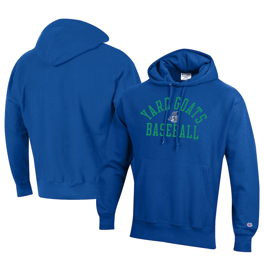 Men's Hartford Yard Goats Champion Royal Baseball Reverse Weave Pullover Hoodie
