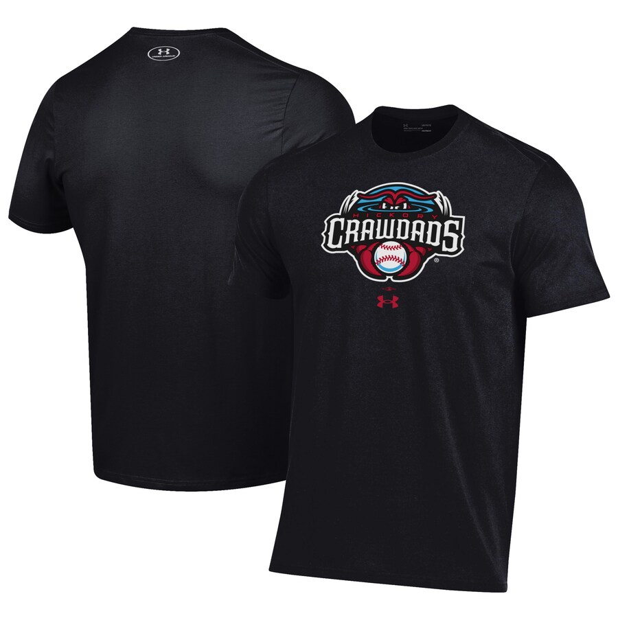 Men's Hickory Crawdads Under Armour Black Performance T-Shirt Men's Hickory Crawdads Under Armour Black Performance T-Shirt