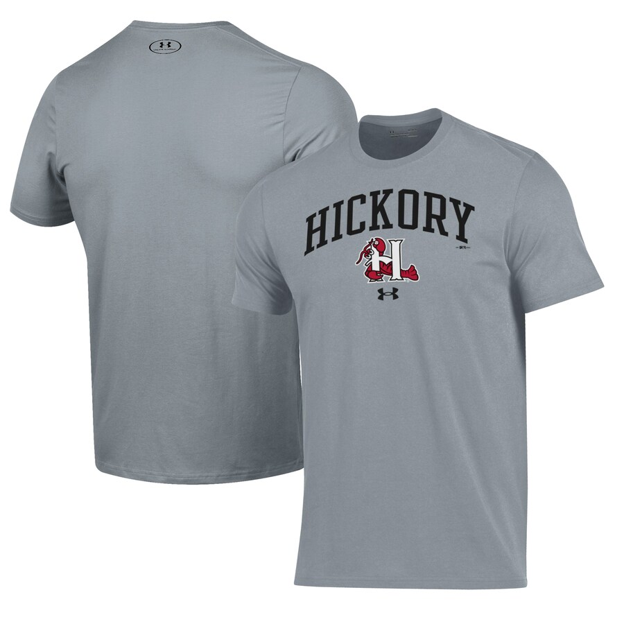 Men's Hickory Crawdads Under Armour Gray Performance T-Shirt Men's Hickory Crawdads Under Armour Gray Performance T-Shirt