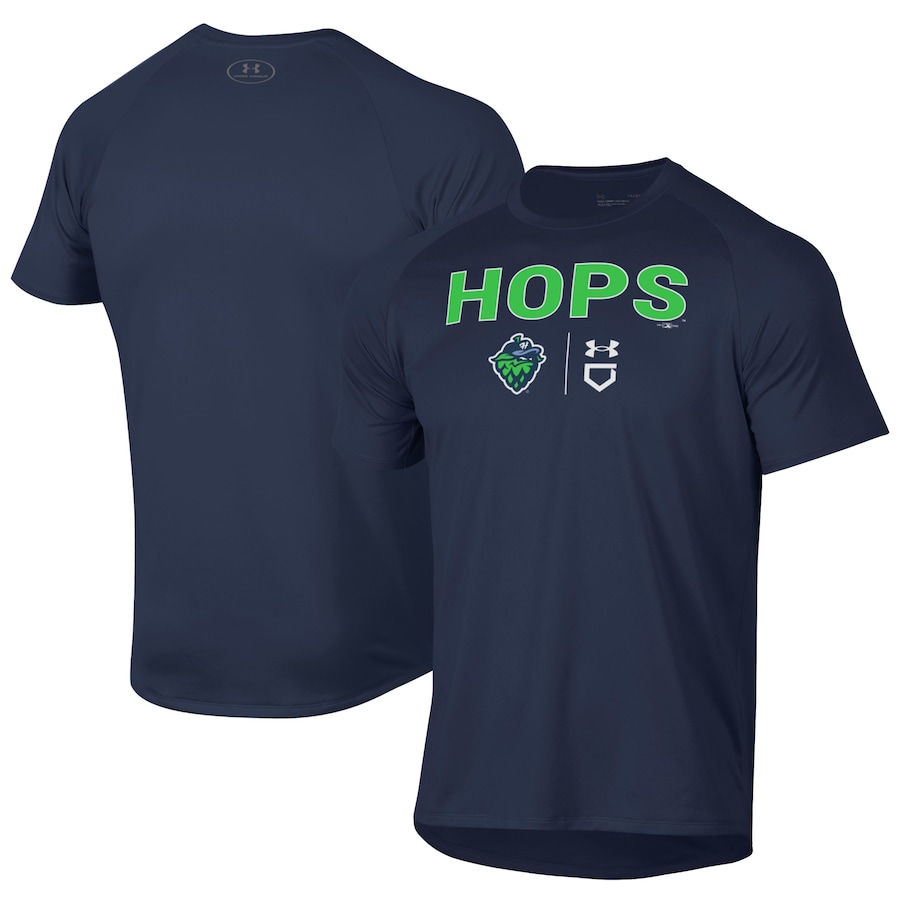 Men's Hillsboro Hops Under Armour Navy Tech T-Shirt Men's Hillsboro Hops Under Armour Navy Tech T-Shirt