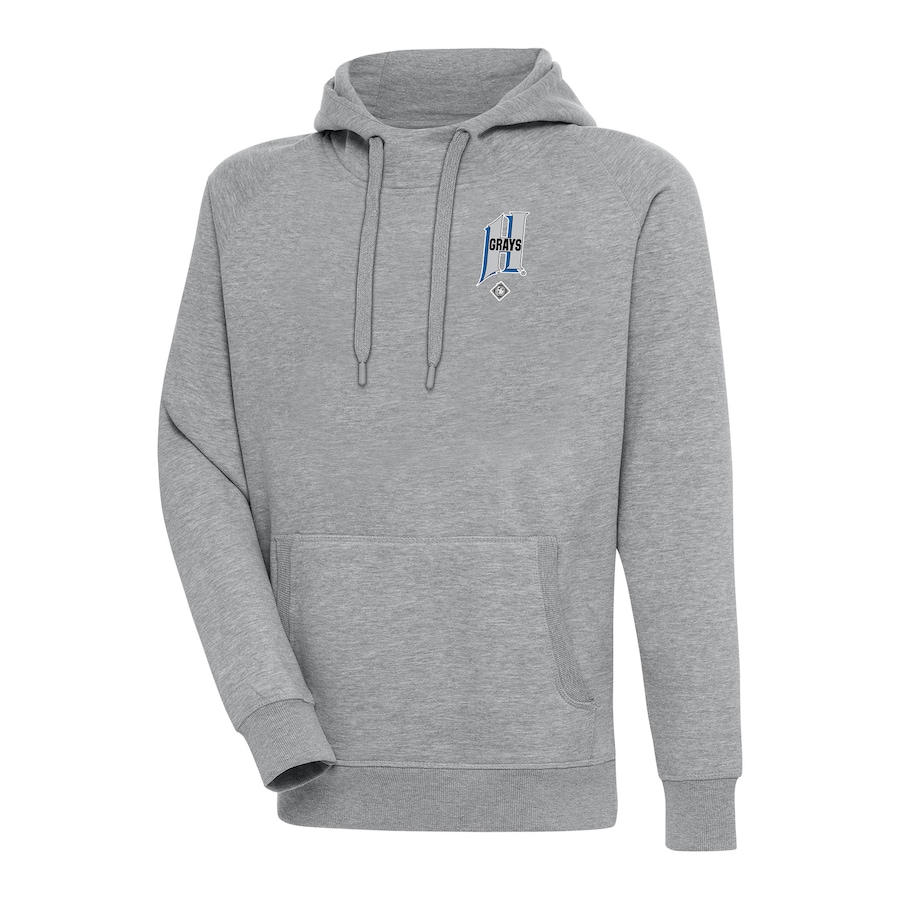 Men's Homestead Grays Antigua Heather Gray Victory Pullover Hoodie