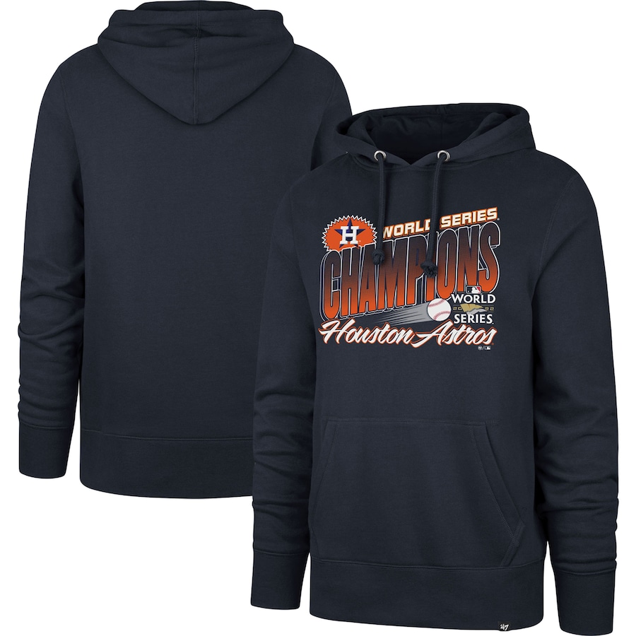 Men's Houston Astros '47 Navy 2022 World Series Champions Headline Pullover Hoodie