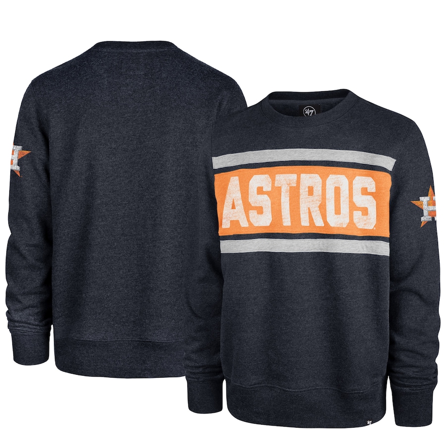 Men's Houston Astros '47 Navy Bypass Tribeca Pullover Sweatshirt