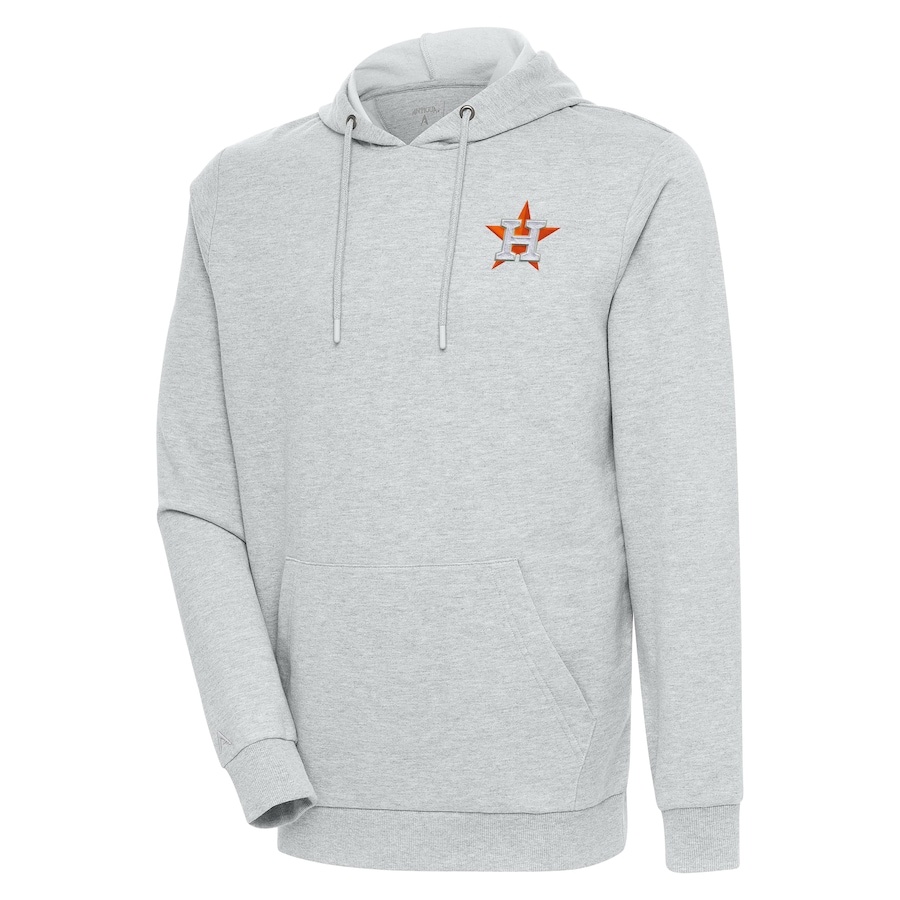 Men's Houston Astros Antigua Heather Gray Action Pullover Hoodie