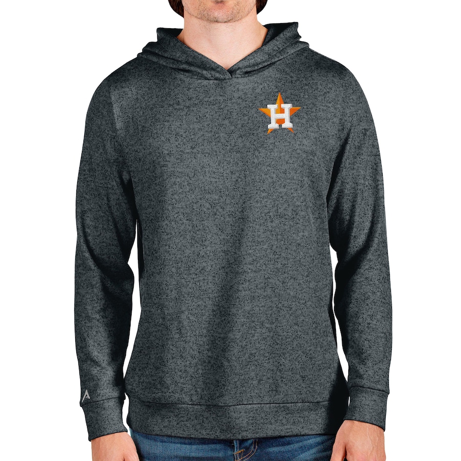 Men's Houston Astros Antigua Heathered Charcoal Absolute Pullover Hoodie