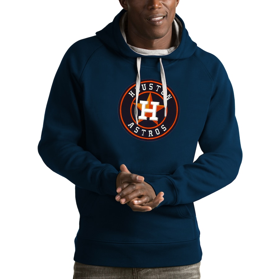 Men's Houston Astros Antigua Navy Victory Pullover Hoodie