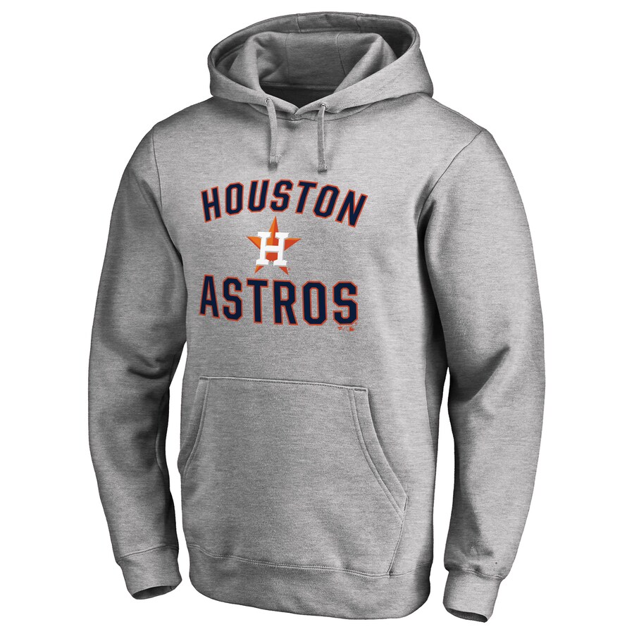 Men's Houston Astros Ash Victory Arch Pullover Hoodie