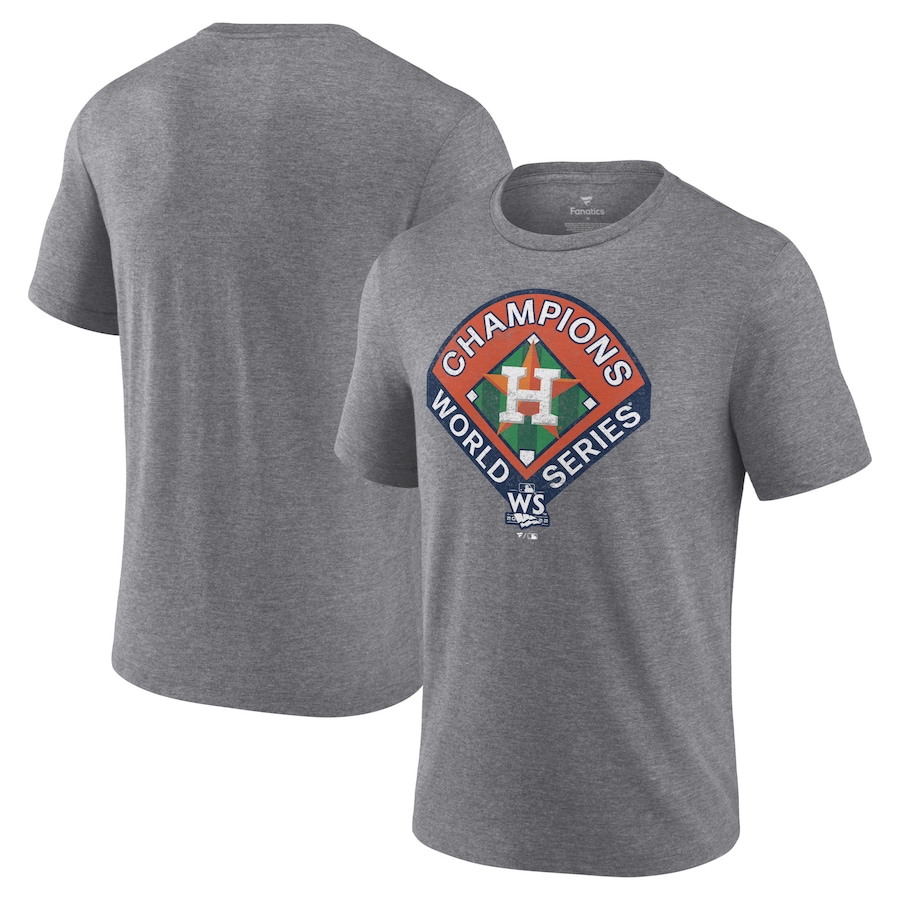 Men's Houston Astros Heather Gray 2022 World Series Champions Complete Game T-Shirt