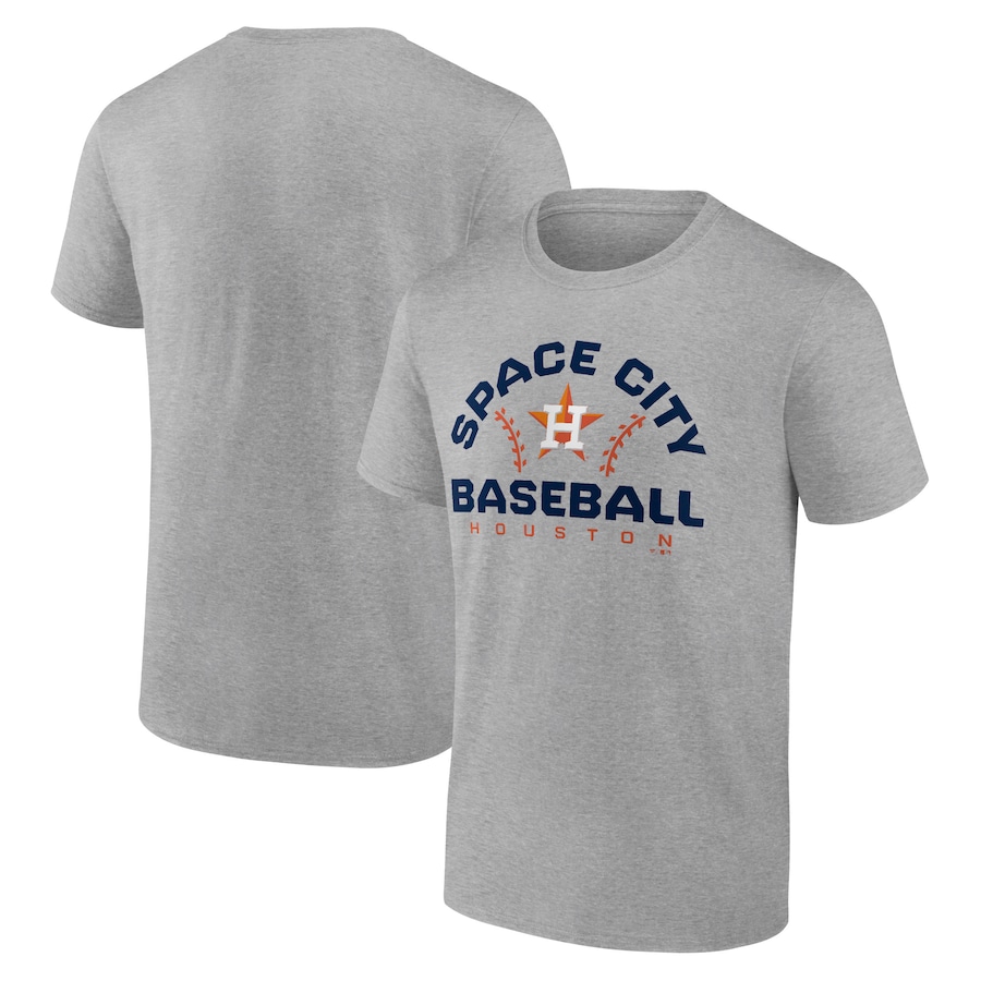Men's Houston Astros Heather Gray Team Go For Two T-Shirt
