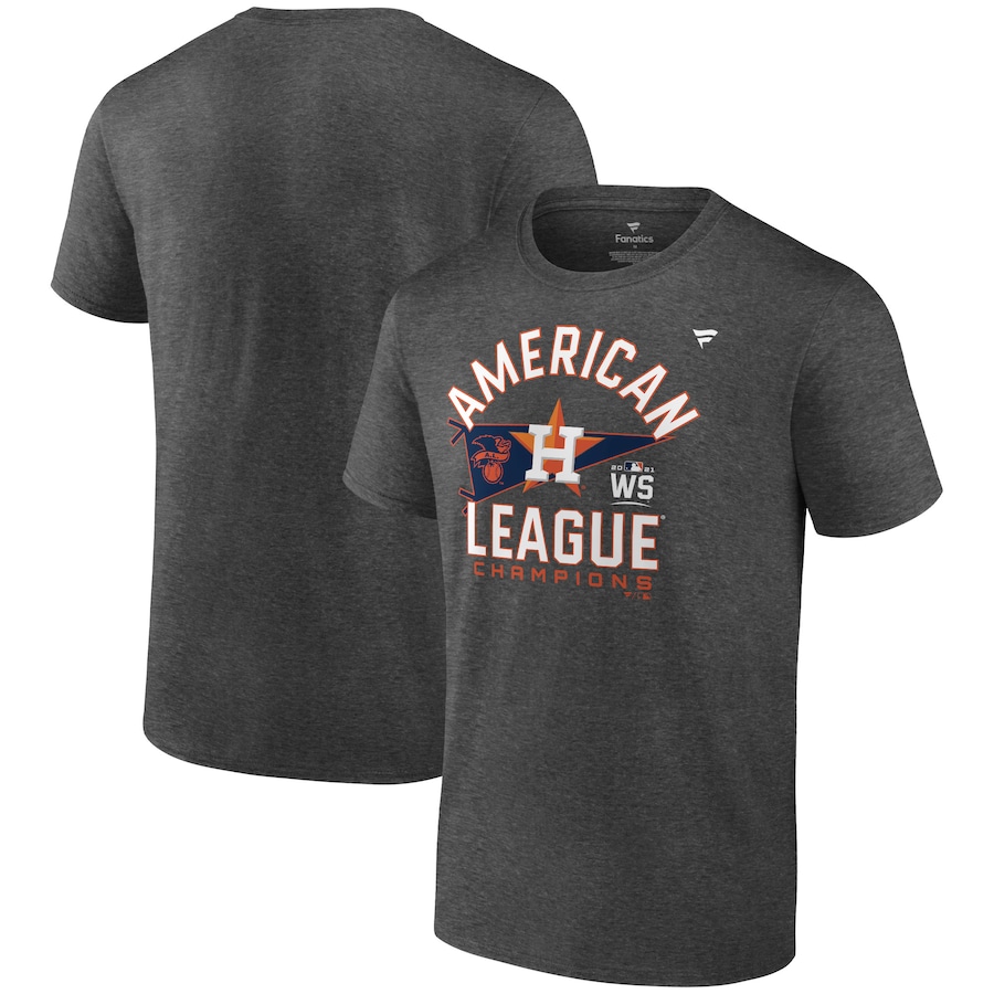 Men's Houston Astros Heathered Charcoal 2021 American League Champions Locker Room T-Shirt