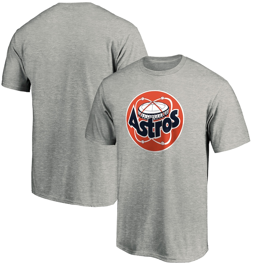 Men's Houston Astros Heathered Gray Cooperstown Collection Huntington Logo T-Shirt