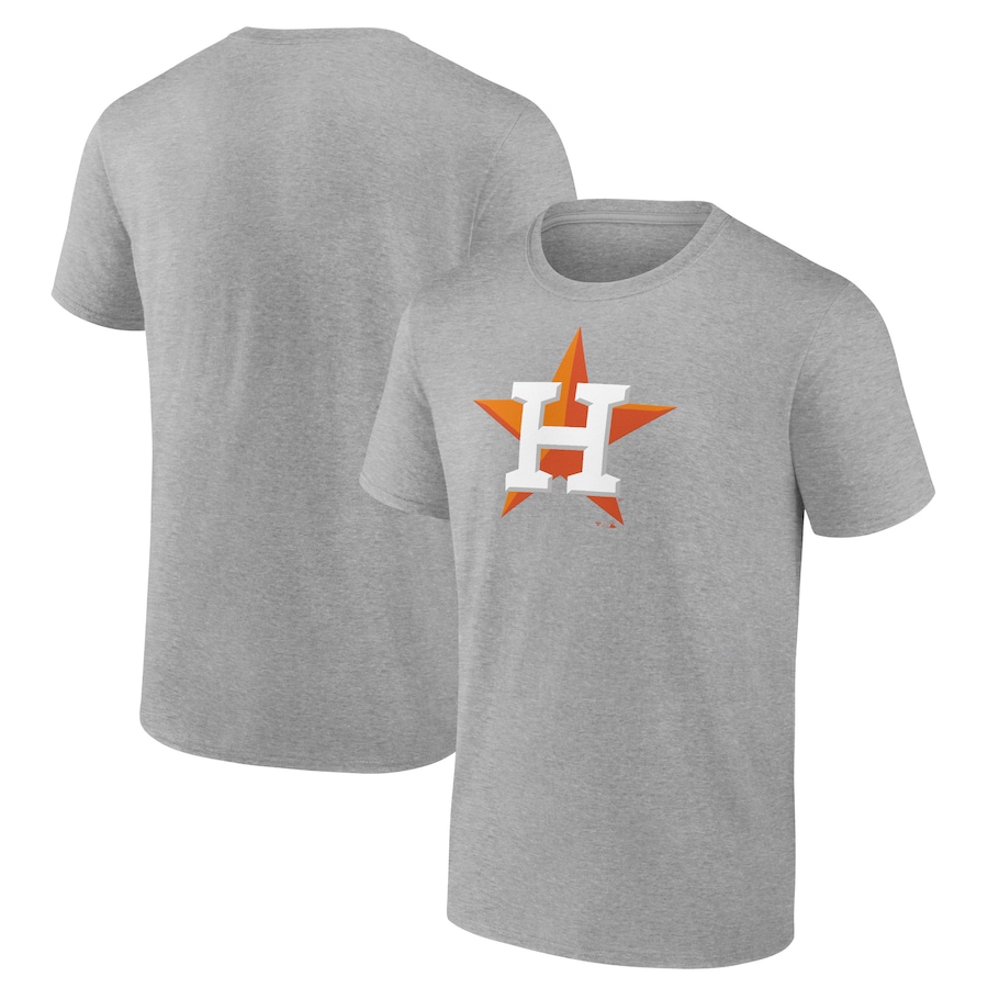 Men's Houston Astros Heathered Gray Official Team Logo T-Shirt