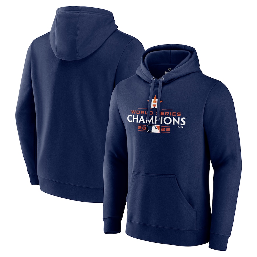 Men's Houston Astros Navy 2022 World Series Champions Logo Pullover Hoodie Men's Houston Astros Navy 2022 World Series Champions Logo Pullover Hoodie