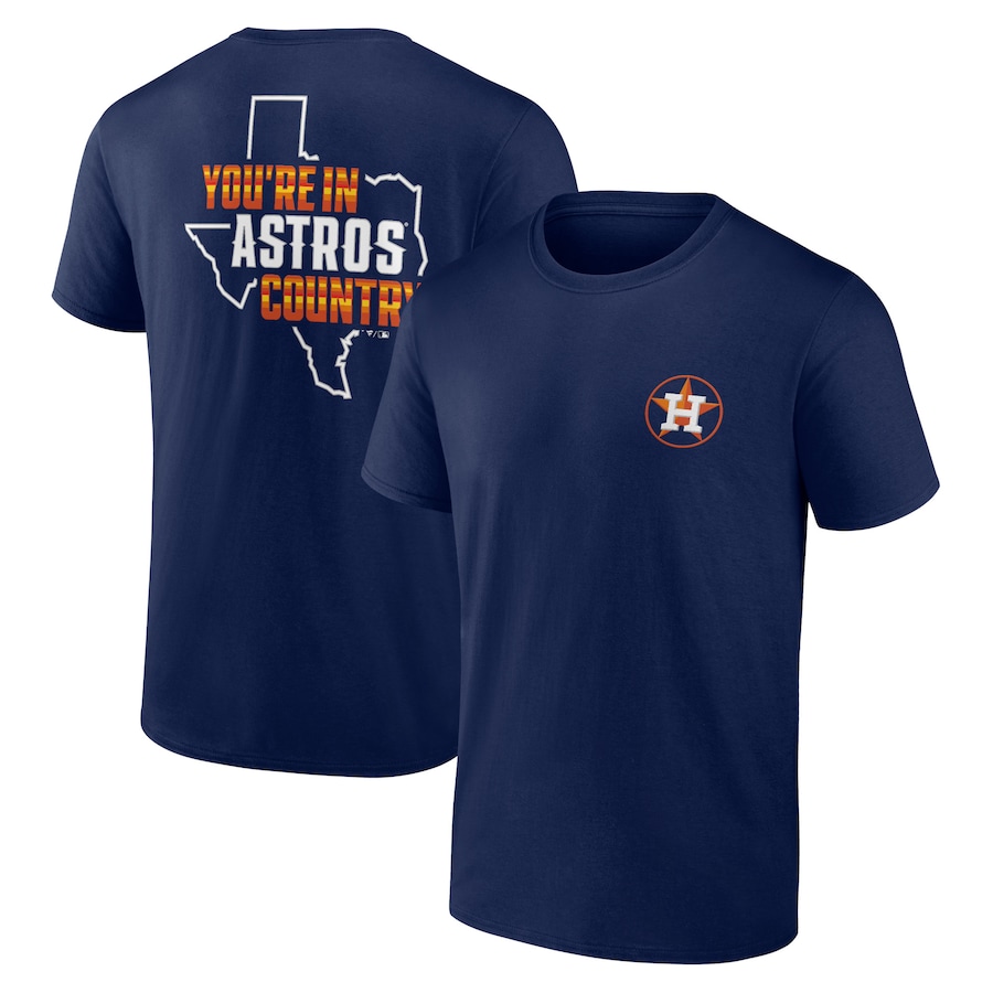 Men's Houston Astros Navy Bring It Astros Country T-Shirt Men's Houston Astros Navy Bring It Astros Country T-Shirt
