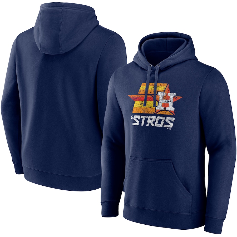 Men's Houston Astros Navy Hometown Collection Team Fitted Pullover Hoodie Men's Houston Astros Navy Hometown Collection Team Fitted Pullover Hoodie