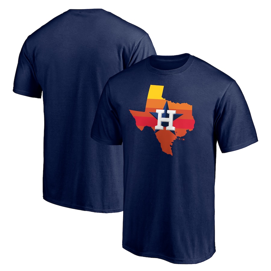 Men's Houston Astros Navy Hometown Collection Texas Sunrise T-Shirt Men's Houston Astros Navy Hometown Collection Texas Sunrise T-Shirt