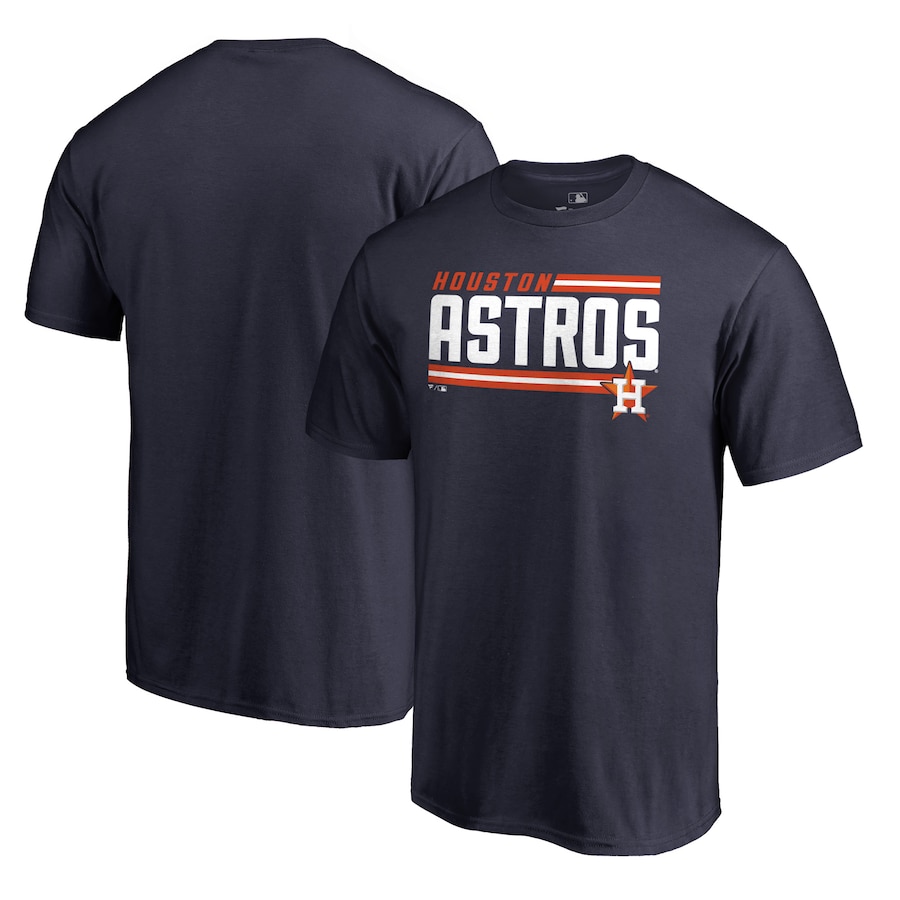 Men's Houston Astros Navy Onside Stripe T-Shirt Men's Houston Astros Navy Onside Stripe T-Shirt