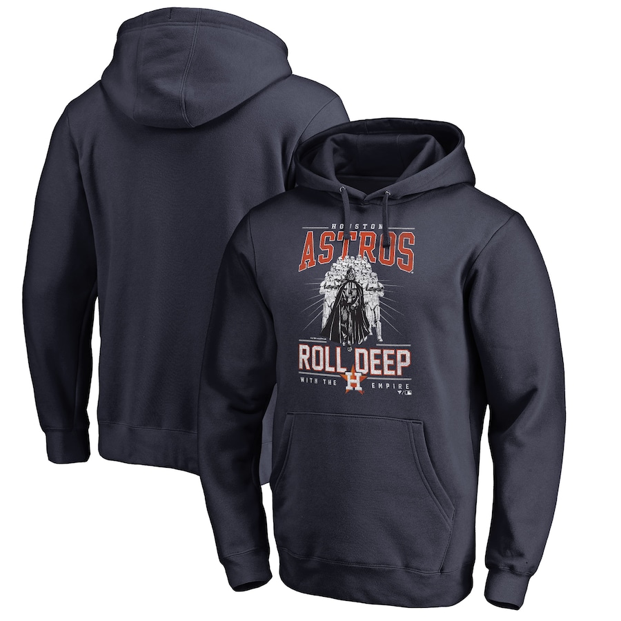 Men's Houston Astros Navy Roll Deep with the Empire Pullover Hoodie Men's Houston Astros Navy Roll Deep with the Empire Pullover Hoodie