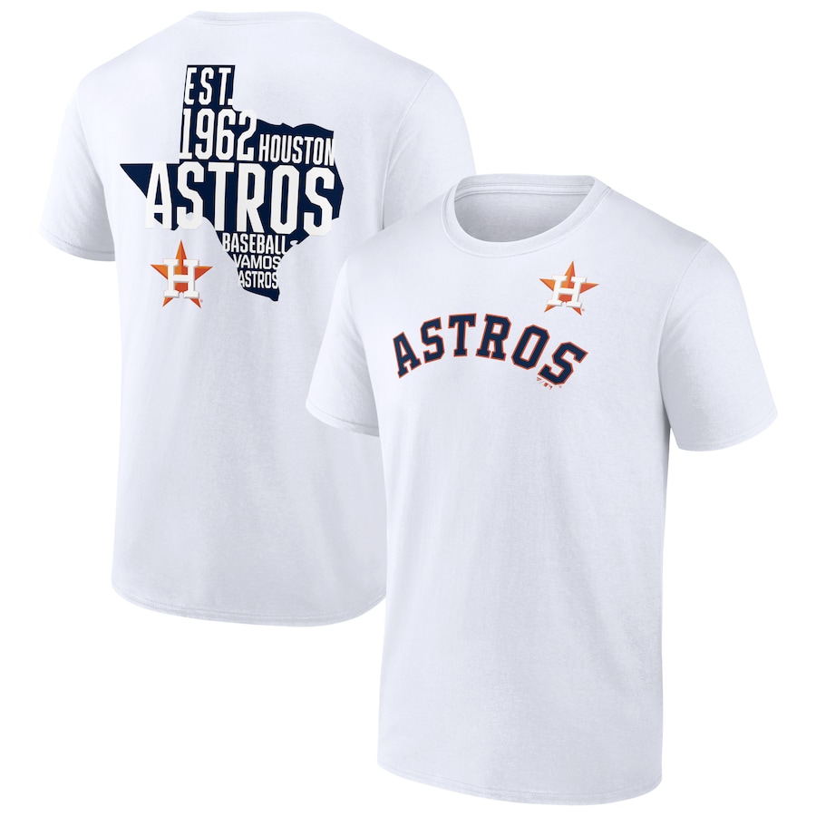 Men's Houston Astros White Team Hot Shot T-Shirt Men's Houston Astros White Team Hot Shot T-Shirt