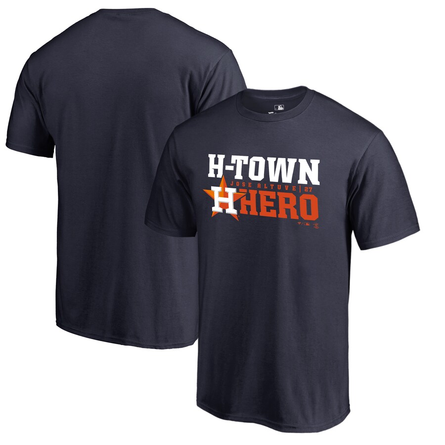 Men's Houston Astros Jose Altuve Player Hometown Collection Navy T-Shirt Men's Houston Astros Jose Altuve Player Hometown Collection Navy T-Shirt