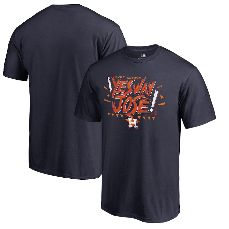 Men's Houston Astros Jose Altuve Player Hometown Collection Navy Yes Way Jose T-Shirt Men's Houston Astros Jose Altuve Player Hometown Collection Navy Yes Way Jose T-Shirt