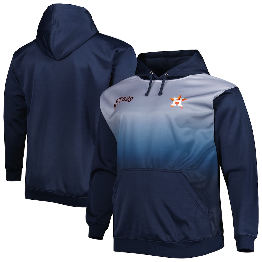 Men's Houston Astros Navy Fade Sublimated Fleece Pullover Hoodie Men's Houston Astros Navy Fade Sublimated Fleece Pullover Hoodie